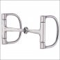 AH440 HILASON STAINLESS STEEL RACING DEE RING HORSE BIT THIN SNAFFLE MOUTH