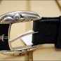 32 inch JUSTIN FENCED IN WESTERN LEATHER MANS BELT BROWN