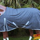 HILASON HORSE WINTER BLANKET 1200D BLACK RIPSTOP WATERPROOF POLY TURNOUT TOUGH