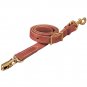 WEAVER RUSSET HARNESS LEATHER DURABLE TIE DOWN STRAP WITH LOCKING SNAP