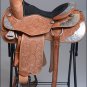 OS064TK 16" HILASON WESTER LEATHER EQUITATION SHOW TRAIL PLEASURE SADDLE