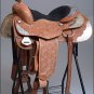 OS064TK 16" HILASON WESTER LEATHER EQUITATION SHOW TRAIL PLEASURE SADDLE