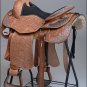 OS064TK 16" HILASON WESTER LEATHER EQUITATION SHOW TRAIL PLEASURE SADDLE