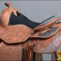 OS064TK 16" HILASON WESTER LEATHER EQUITATION SHOW TRAIL PLEASURE SADDLE