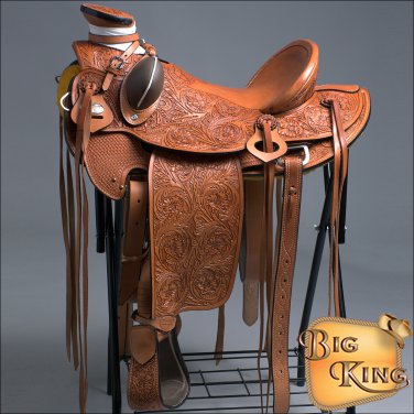 WD005OLWST-F HILASON BIG KING WESTERN WADE RANCH ROPING COWBOY TRAIL SADDLE 15
