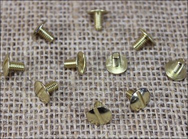 1/2" HILASON WESTERN HORSE SADDLE TACK CHICAGO SCREW BRASS PLATED 100 SET