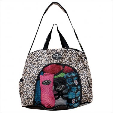 PROFESSIONALS CHOICE SPORTS ADJUSTABLE HORSE BOOT CARRY ALL BAG LEOPARD