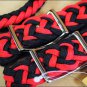 New Braided Poly Barrel Racing Contest Rein Flat Grip Knots 1" X 8ft. Red Black