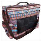 CLASSIC EQUINE HORSE BOOT ACCESSORY CARRYING TOTE BAG CHOCO TRIBAL 6 POCKETS