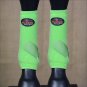 LARGE HILASON LIME GREEN HORSE REAR LEG PROTECTION ULTIMATE SPORTS BOOT PAIR