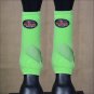 LARGE HILASON LIME GREEN HORSE REAR LEG PROTECTION ULTIMATE SPORTS BOOT PAIR