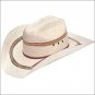M&F WESTERN ARIAT MENS TWO TONE BANGORA STRAW COWBOY HATS NATURAL