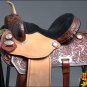 TT204MBK1- HILASON FLEX-TREE BARREL RACING TRAIL RIDING HORSE WESTERN SADDLE 17"