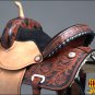 TT204MBK1- HILASON FLEX-TREE BARREL RACING TRAIL RIDING HORSE WESTERN SADDLE 17"