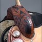 TT204MBK1- HILASON FLEX-TREE BARREL RACING TRAIL RIDING HORSE WESTERN SADDLE 17"