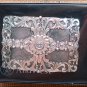WESTERN COWBOYS ANTIQUE SILVER FLORAL SCROLL W/RHINESTONES BELT BUCKLE