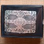 WESTERN COWBOYS ANTIQUE SILVER FLORAL SCROLL W/RHINESTONES BELT BUCKLE