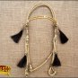 S06 HILASON WESTERN RAWHIDE LEATHER HORSE BRIDLE HEADSTALL W/ HORSE HAIR TASSEL