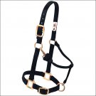 WEAVER BLACK HORSE NYLON HEAT SEALED BUCKLE HALTER ADJUSTABLE SMALL HORSE