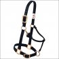 WEAVER BLACK HORSE NYLON HEAT SEALED BUCKLE HALTER ADJUSTABLE SMALL HORSE