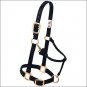 WEAVER BLACK HORSE NYLON HEAT SEALED BUCKLE HALTER ADJUSTABLE SMALL HORSE