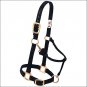 WEAVER BLACK HORSE NYLON HEAT SEALED BUCKLE HALTER ADJUSTABLE SMALL HORSE