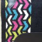 F261 HILASON WESTERN NEW ZEALAND WOOL HORSE SADDLE BLANKET BLACK PINK BLUE WHITE