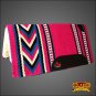 MADE IN USA FE137 HILASON WESTERN WOOL FELT SADDLE BLANKET PAD BROWN WHITE PINK
