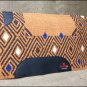 FEP238 MADE IN USA HILASON WESTERN WOOL FELT SADDLE BLANKET PAD RUST BROWN BLUE