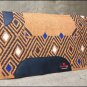 FEP238 MADE IN USA HILASON WESTERN WOOL FELT SADDLE BLANKET PAD RUST BROWN BLUE
