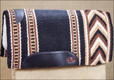 MADE IN USA FE136-F HILASON WESTERN WOOL FELT SADDLE BLANKET PAD BLACK BROWN
