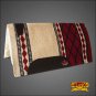 MADE IN USA FE139-F HILASON WESTERN WOOL FELT SADDLE BLANKET PAD WHITE CRIMSON