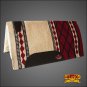 MADE IN USA FE139-F HILASON WESTERN WOOL FELT SADDLE BLANKET PAD WHITE CRIMSON