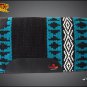 MADE IN USA FE323-F HILASON WESTERN WOOL FELT SADDLE BLANKET PAD BLACK TERQUOISE
