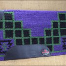 FEP24 HILASON WESTERN NEW ZEALAND WOOL SADDLE BLANKET HORSE RODEO LAVENDER GREEN