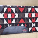 FEP235 HILASON WESTERN NEW ZEALAND WOOL SADDLE BLANKET HORSE RODEO CRIMSON BROWN