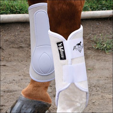 LARGE PROFESSIONAL CHOICE VENTECH SPLINT HORSE LEG BOOT PAIR WHITE