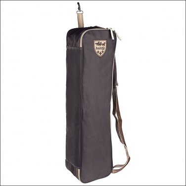 HORZE LARGE BRIDLE BAG CHOCOLATE BROWN TAUPE POLYESTER