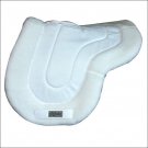 WHITE HILASON EXSELLE ALL PURPOSE HORSE COTTON SADDLE PAD FLEECE BOTTOM