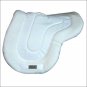 WHITE HILASON EXSELLE ALL PURPOSE HORSE COTTON SADDLE PAD FLEECE BOTTOM