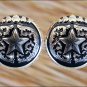 CN048F- 32 STAR ROUND ANTIQUE SILVER CONCHOS SADDLE HEADSTALL HORSE TACK 1.5IN