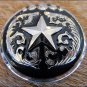 CN048F- 32 STAR ROUND ANTIQUE SILVER CONCHOS SADDLE HEADSTALL HORSE TACK 1.5IN