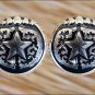 CN048F- 32 STAR ROUND ANTIQUE SILVER CONCHOS SADDLE HEADSTALL HORSE TACK 1.5IN