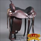 TT201-15" HILASON LEATHER WESTERN FLEX-TREE TRAIL PLEASURE HORSE SADDLE