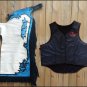 F21 HILASON WESTERN RODEO BRONC BULL RIDING SMOOTH LEATHER CHAPS PROTECTIVE VEST