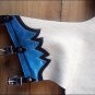 F21 HILASON WESTERN RODEO BRONC BULL RIDING SMOOTH LEATHER CHAPS PROTECTIVE VEST
