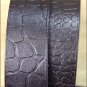 50IN. BROWN 1.5in LEATHER BELT CROCODILE EMBOSSED DESIGN MADE IN USA