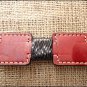 HILASON WESTERN LEATHER HORSE BREAST COLLAR W/ RAWHIDE BRAIDING MAHOGANY