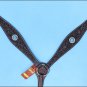 HILASON WESTERN LEATHER HORSE HEADSTALL BREAST COLLAR BROWN TURQUOISE CONCHOS