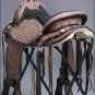 TT201RO-F HILASON LEATHER WESTERN FLEX-TREE TRAIL PLEASURE HORSE SADDLE 14"